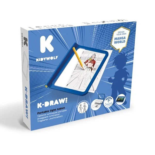 Tableta Luminosa KidyDraw-Pro Azul Kidywolf