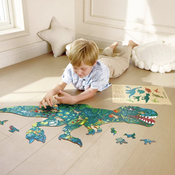 Puzzle De Suelo Brillante De Dinosaurios 200 piezas