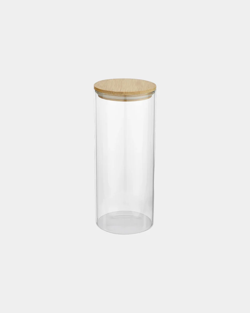 Recipiente de vidrio y bambú 940ml para personalizar