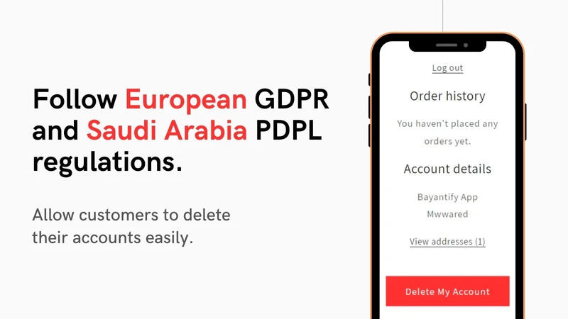 Bayanatify ‑ Delete Accounts