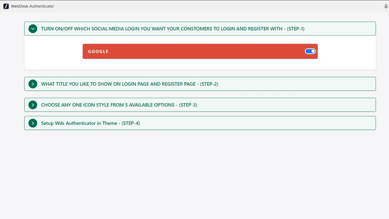 WebDesk Authenticator