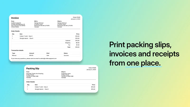 Shopify Order Printer