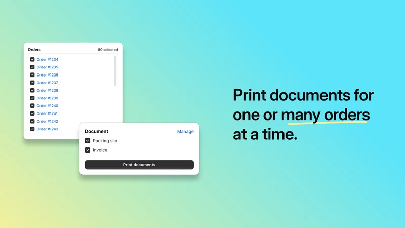 Shopify Order Printer