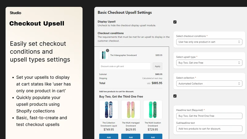 Checkout Upsell by Studio