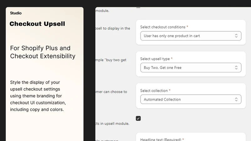 Checkout Upsell by Studio
