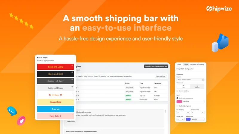 ShipWize: FreeShip Bar Builder