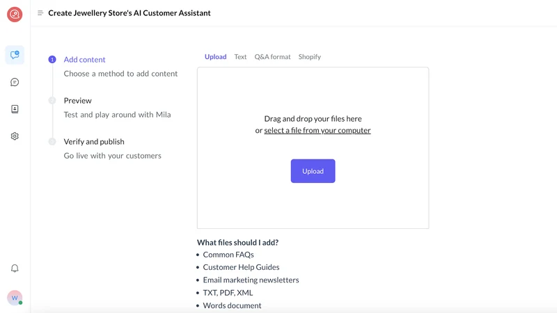 Mila AI Customer Support