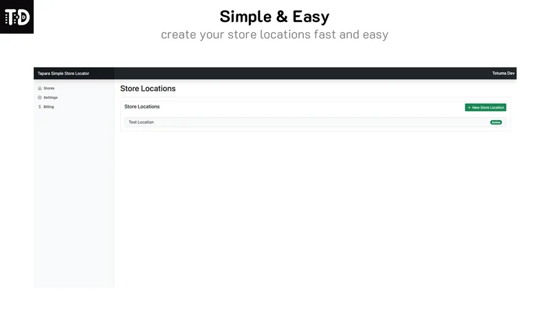 Tapara Simple Store Locator