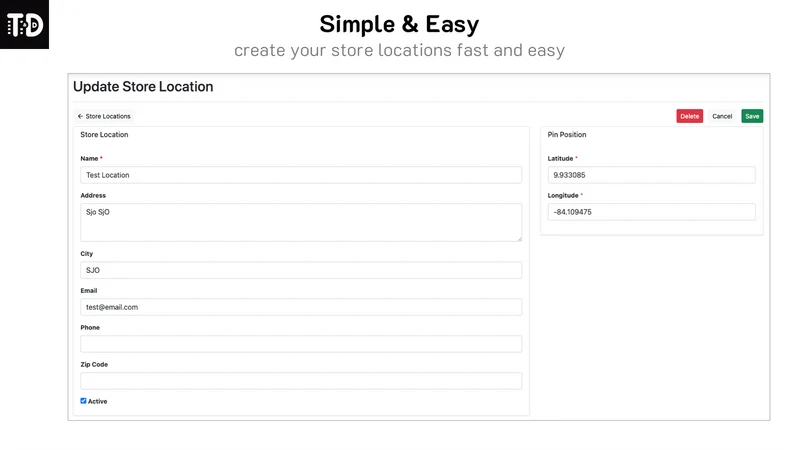 Tapara Simple Store Locator
