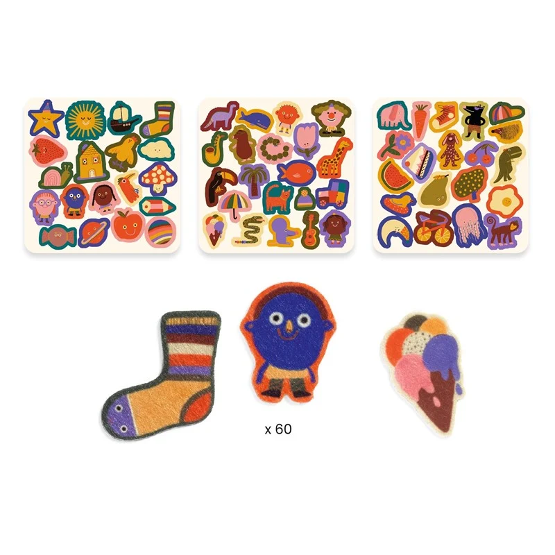 Pegatinas fieltro los divertidos - Djeco