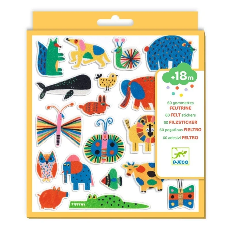 Pegatinas fieltro animales - Djeco