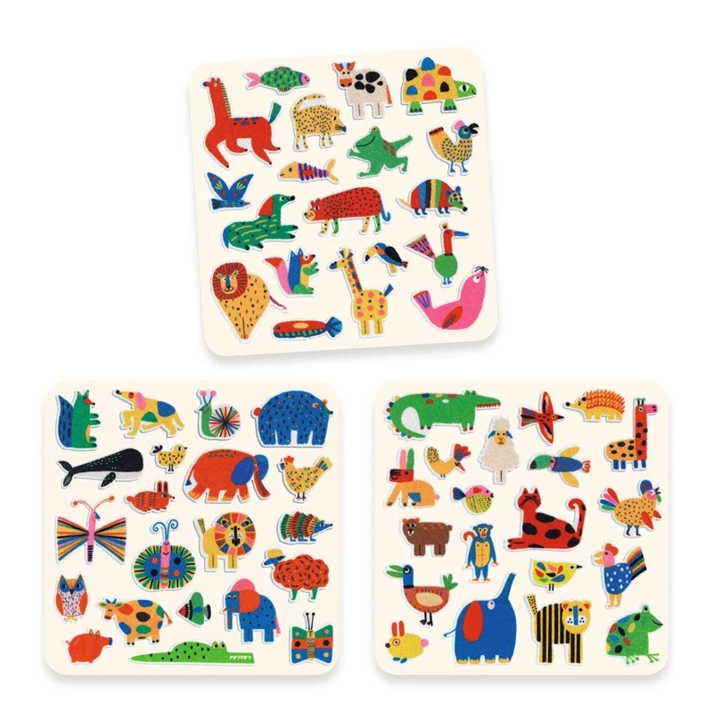 Pegatinas fieltro animales - Djeco
