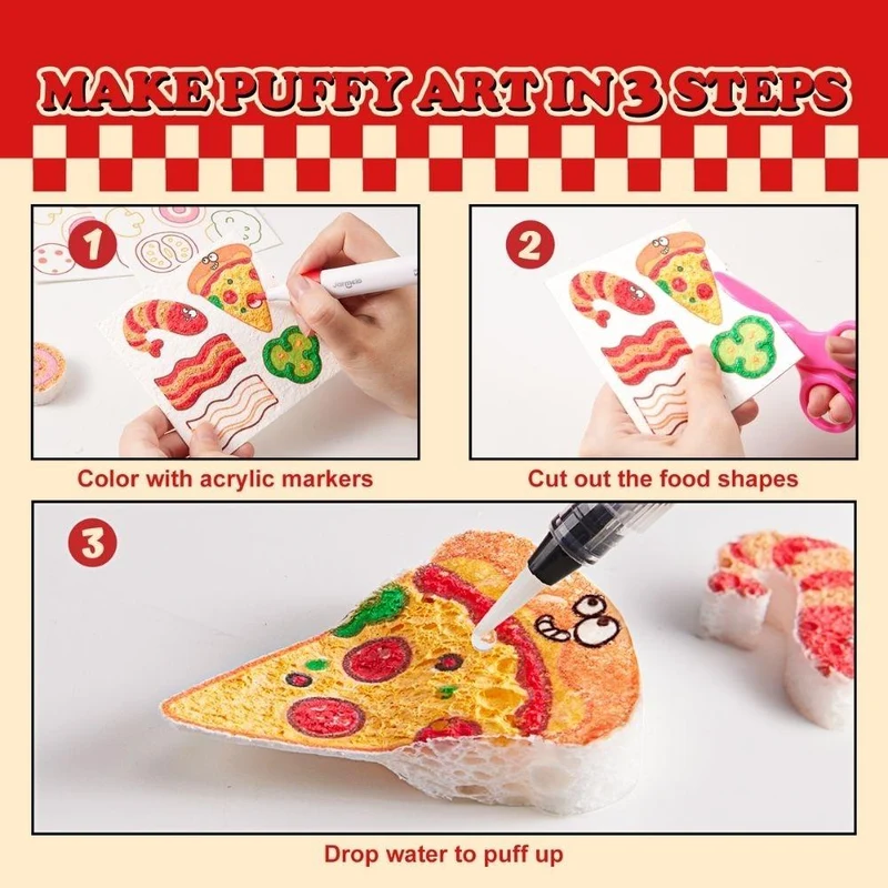 Set Pintura Magic Puffy Pizza - Jarmelo