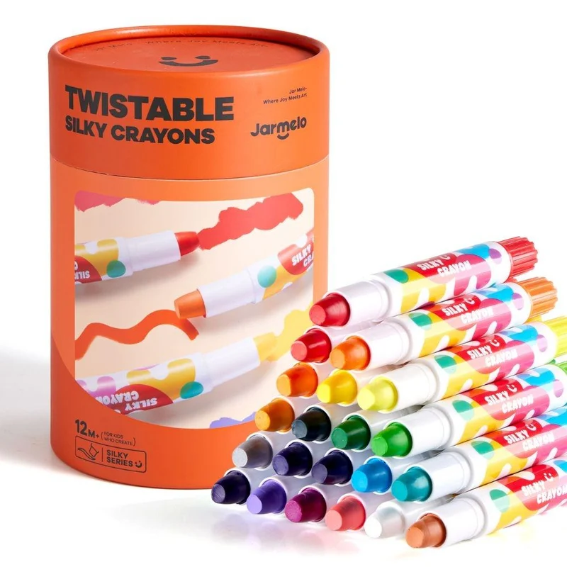 Set Bote de Crayones suaves lavables "Twistable" 24ud - Jarmelo