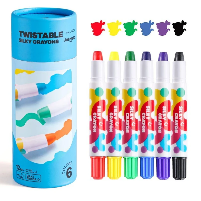 Set Bote de Crayones suaves lavables "Twistable" 6ud - Jarmelo