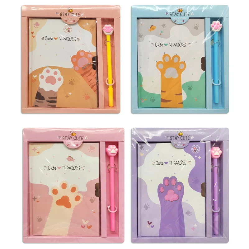 Diario íntimo Cute Paws con bolígrafo