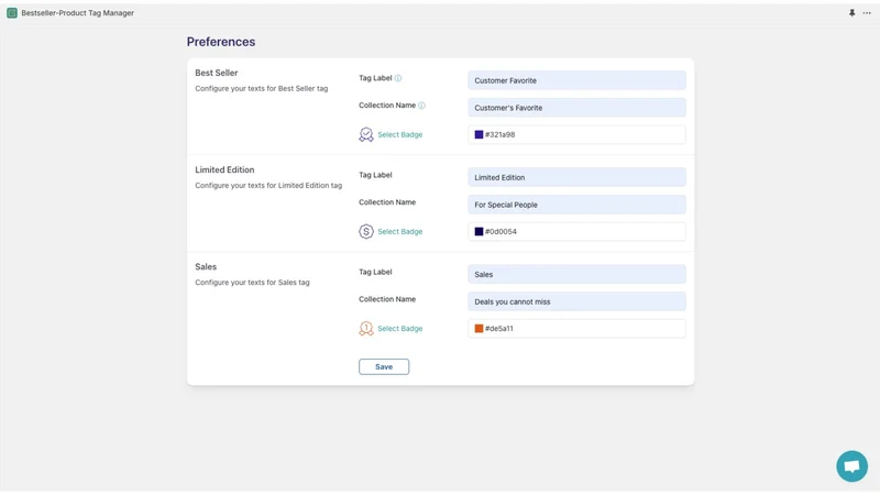 BestSeller‑Product Tag Manager