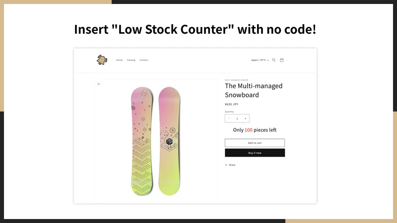 UR: Smart Low Stock Counter