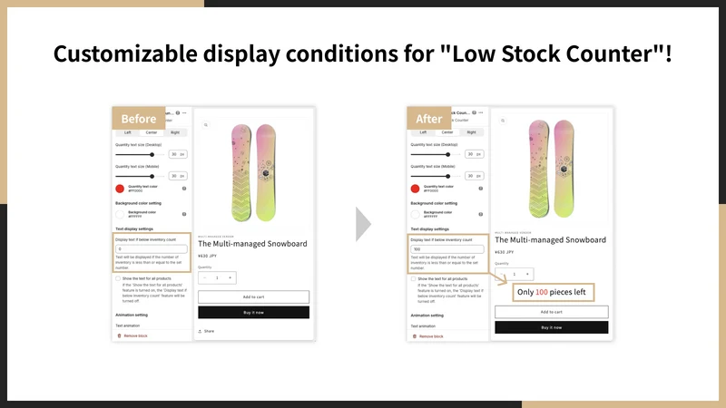UR: Smart Low Stock Counter