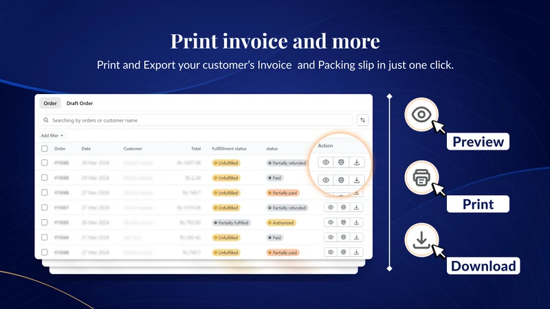 iWeb Order Printer PDF Invoice