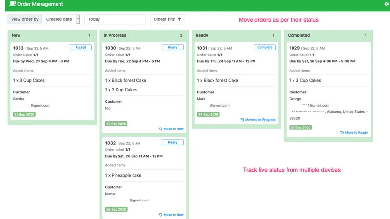 Order Management — Trackeasy