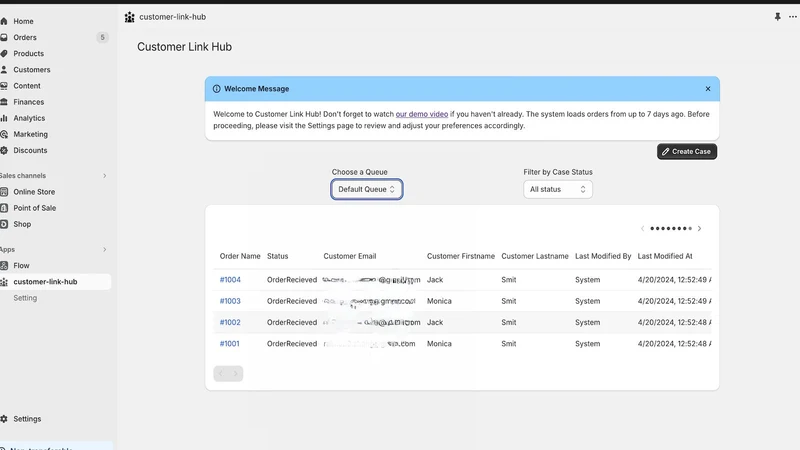Customer Link Hub