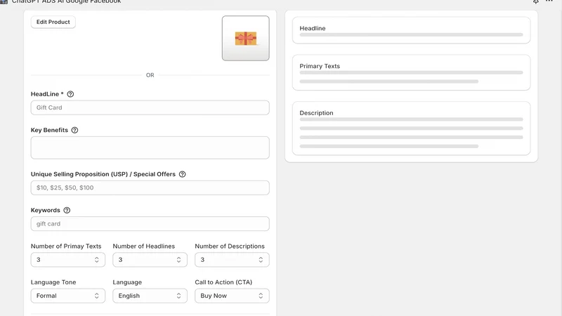 AdGenie AI: GPT Facebook Ads