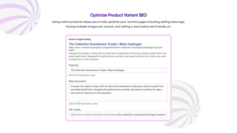 SEO Variants Combined Listings