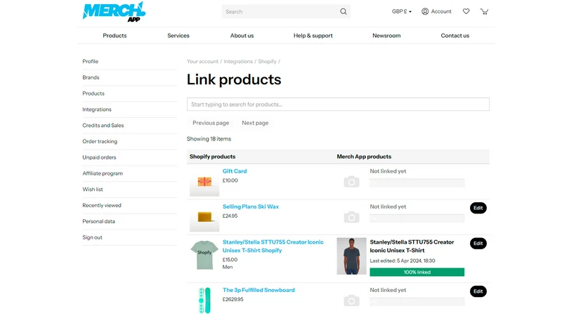 Merch App