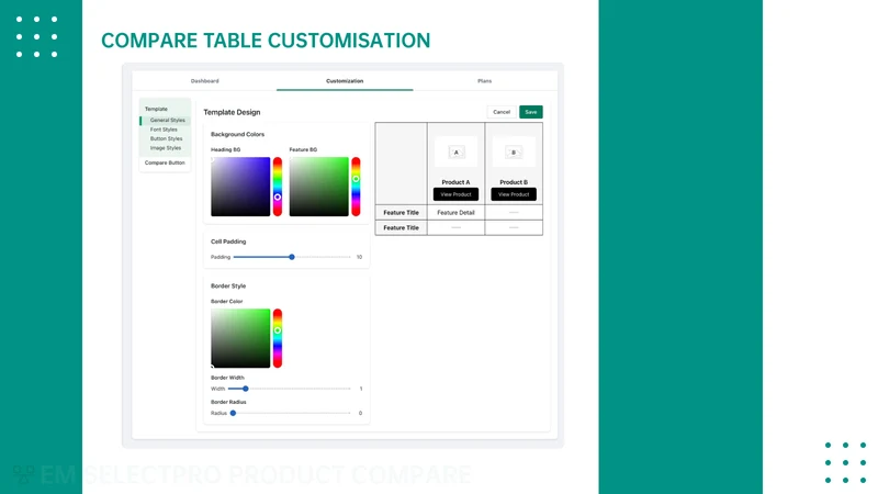 EM SelectPro ‑ Product Compare