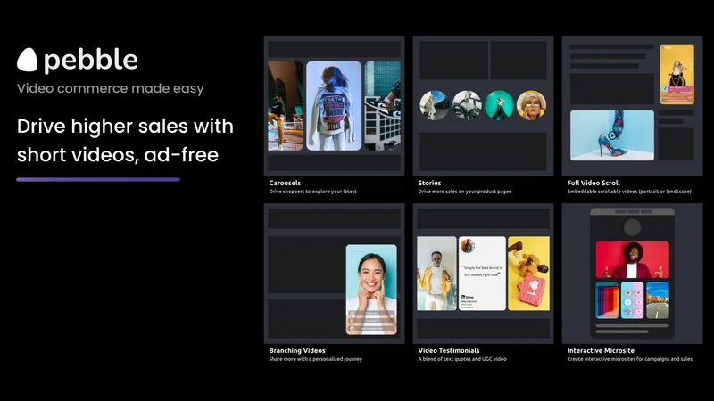 Pebble Shoppable Videos & UGC