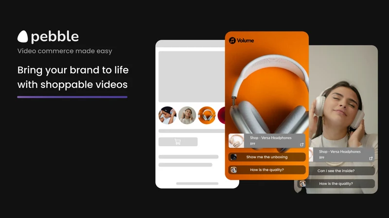 Pebble Shoppable Videos & UGC