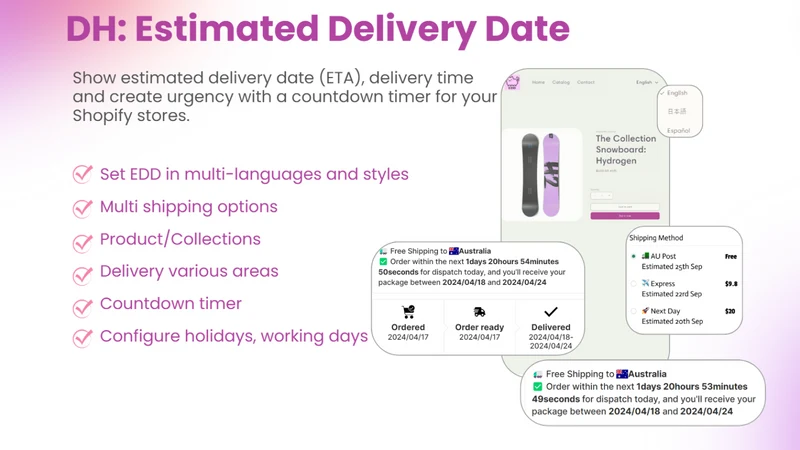 DH: Estimated Delivery Date