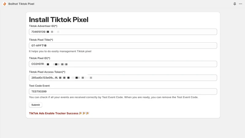 Boilhot Tiktok Pixel