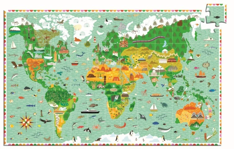 Puzzle Observación Los monumentos del mundo - Djeco
