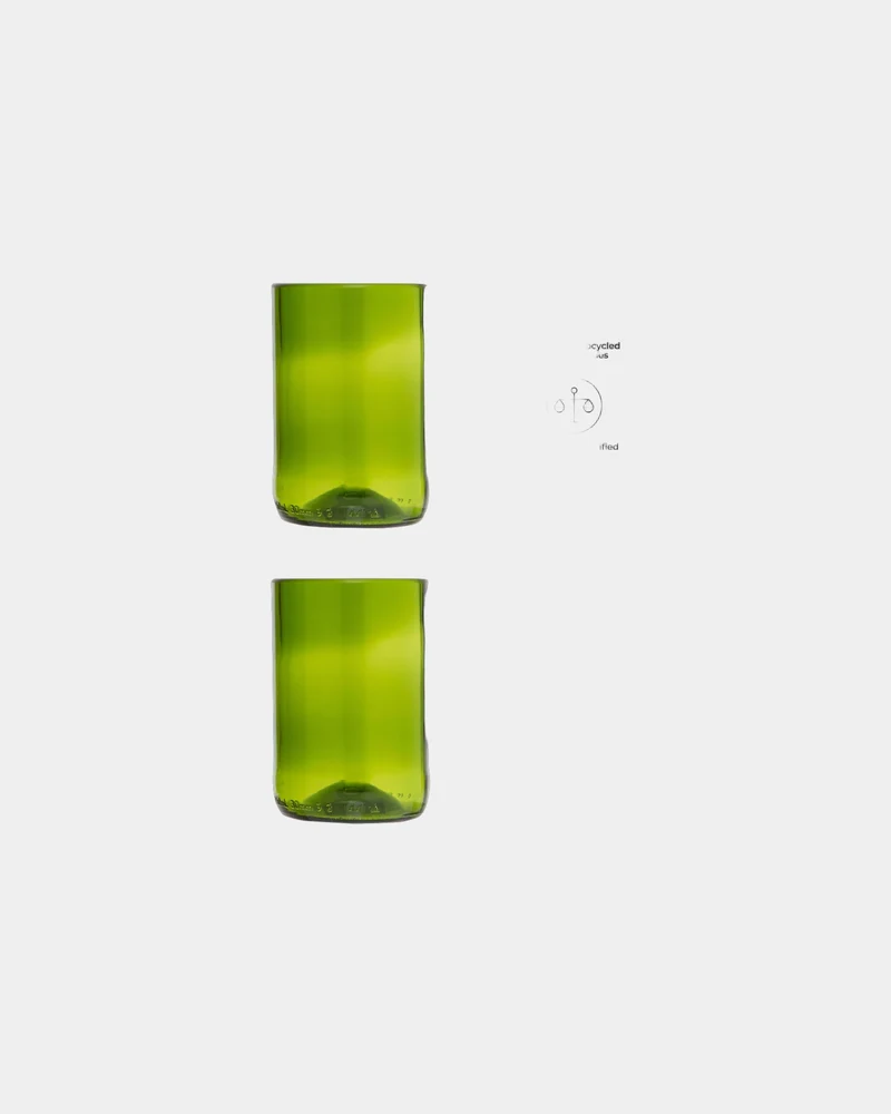 Set de vasos de vidrio reciclado para personalizar