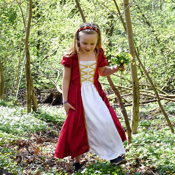 Disfraz Princesa Rojo 6 a 8 Años Den Goda Fen