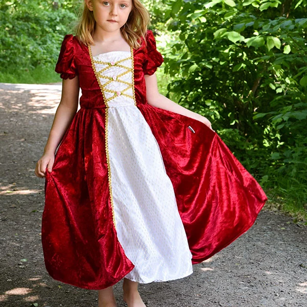 Disfraz Princesa Rojo 6 a 8 Años Den Goda Fen