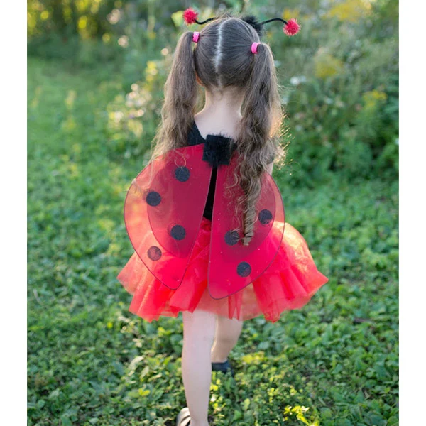 Tutú Mariquita Con Alas Y Diadema Talla 4-6 Años Great Pretenders