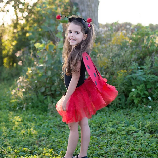 Tutú Mariquita Con Alas Y Diadema Talla 4-6 Años Great Pretenders