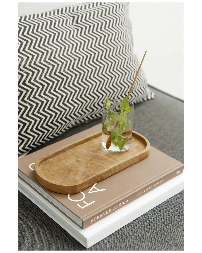 Bandeja de madera reciclada 24 cm para personalizar