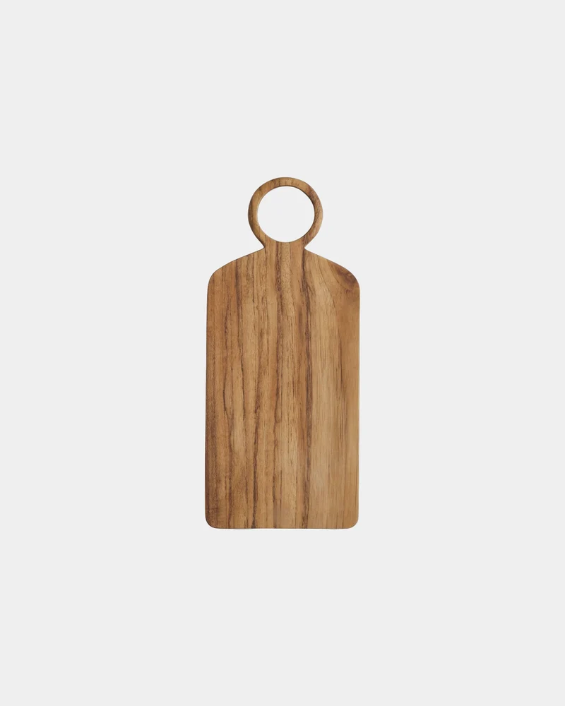 Tabla de cortar madera teca 41 cm para personalizar