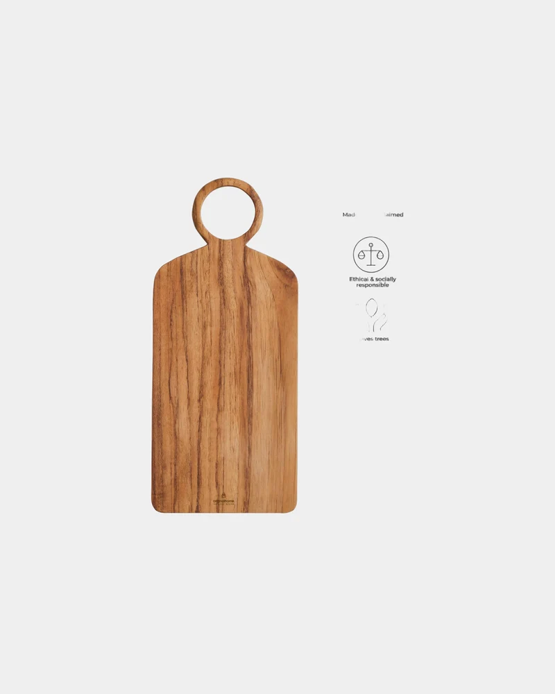 Tabla de cortar madera teca 41 cm para personalizar