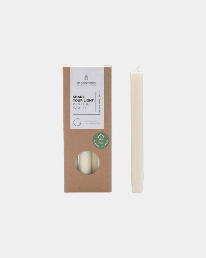 Set de velas naturales cera palmiste para personalizar