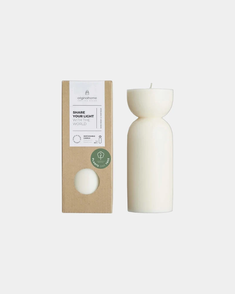 Vela ecológica de cera vegetal para personalizar