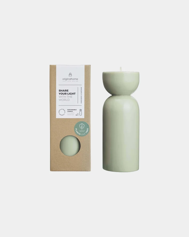 Vela ecológica de cera vegetal para personalizar