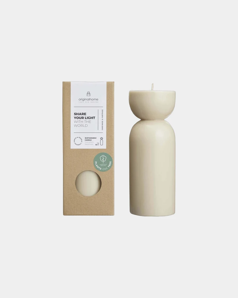 Vela ecológica de cera vegetal para personalizar