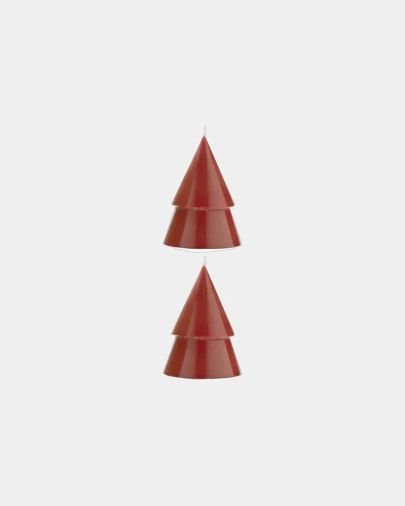 Vela natural en forma de árbol set de 2 para personalizar