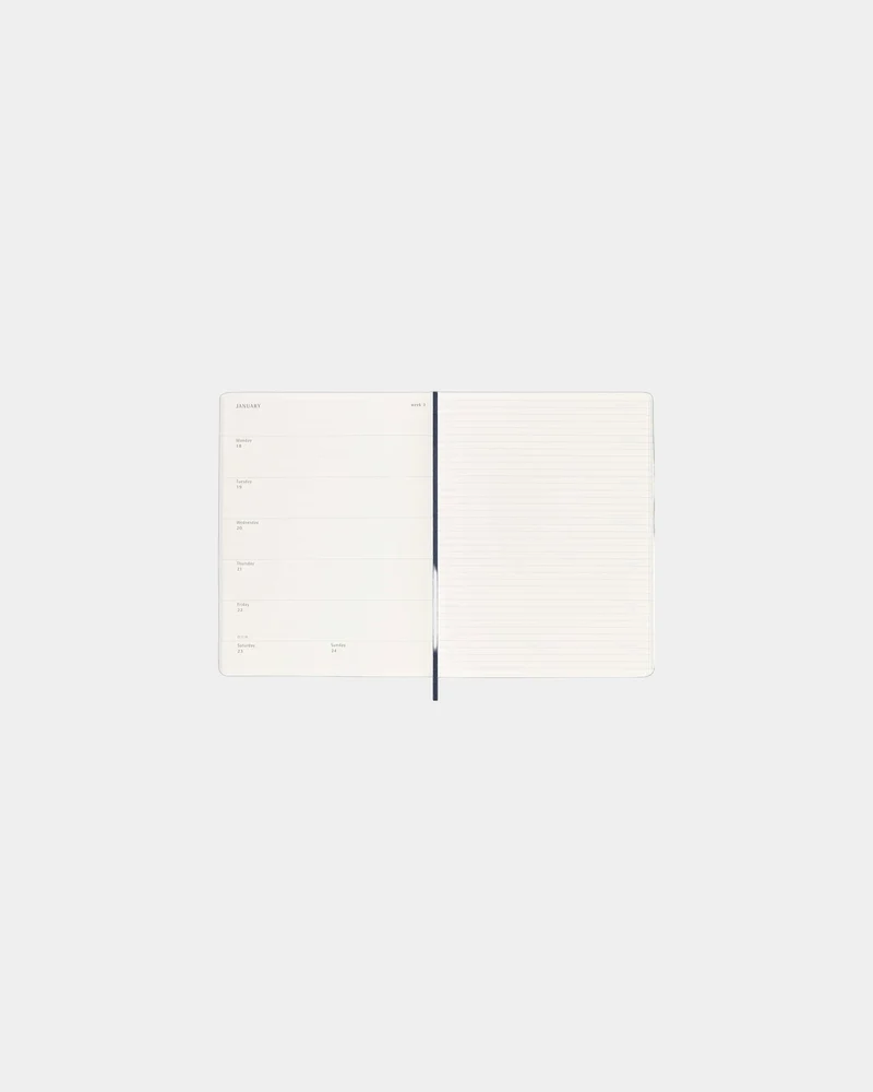 Agenda XL 12 meses Moleskine tapa blanda para personalizar