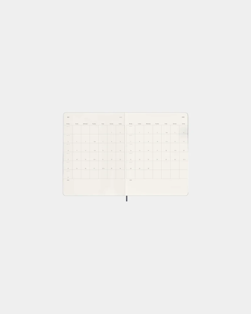 Agenda XL 12 meses Moleskine tapa blanda para personalizar